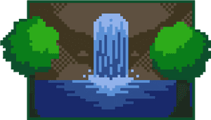 Pixel Art Water Fall, HD Png Download PNG image with transparent background