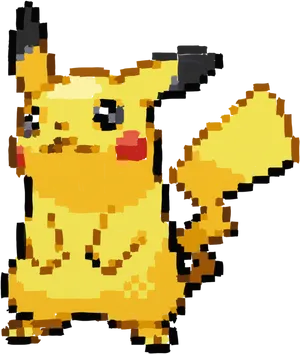 Pixelated Yellow Creature Art.png PNG Image