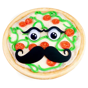 Pizza Cartoon With Mustache Png 06272024 PNG Image