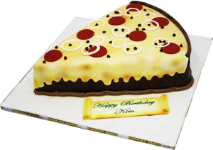 Pizza Slice Birthday Cake PNG Image