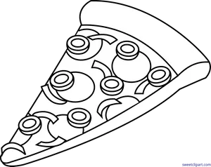 Pizza Slice Clipart Outline PNG Image