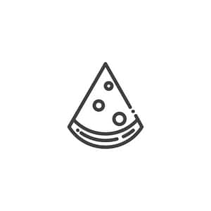 Pizza Slice Icon Graphic PNG with transparent background