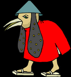Plague Doctor Cartoon Character PNG image with transparent background