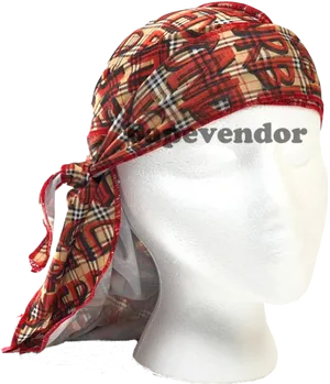 Plaid Pattern Duragon Mannequin Head PNG Image