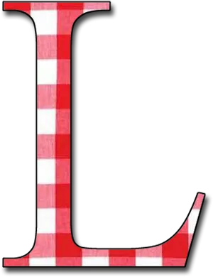 Plaid Pattern Letter L PNG Image