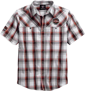 Plaid Short Sleeve Shirt PNG Image