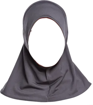 Plain Black Hijab Headscarf PNG Image