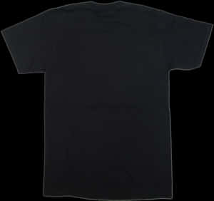 Plain Black T Shirt Back View PNG image with transparent background