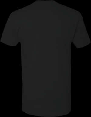 Plain Black T Shirt Back View PNG image with transparent background