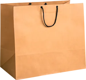 Plain Brown Paper Shopping Bag PNG Image