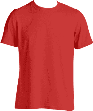 Plain Red T Shirt Template PNG image with transparent background