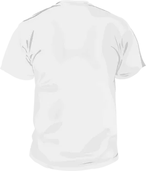 Plain White Shirt Back View PNG Image