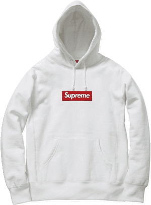 Plain White Supreme Hoodie, HD Png Download PNG image with transparent background