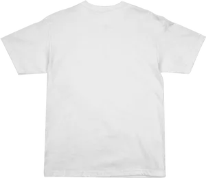 Plain White T Shirt Back View PNG Image