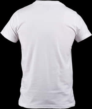 Plain White T Shirt Back View.jpg PNG image with transparent background