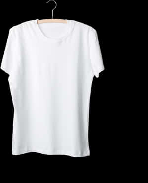 Plain White T Shirton Hanger PNG image with transparent background