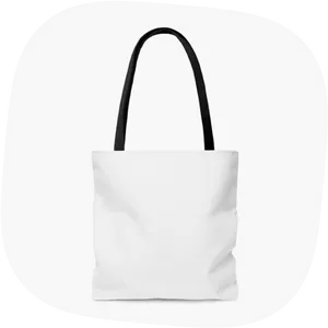 Plain White Tote Bag PNG Image