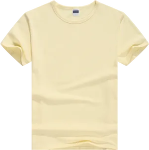 Plain Yellow T Shirt Flat Lay PNG Image