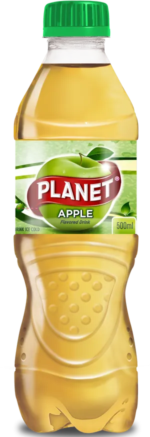 Planet Apple Flavored Drink500ml Bottle PNG Image