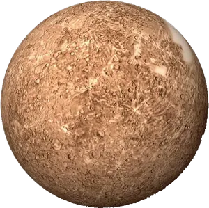 Planet Mercury Surface Texture PNG Image