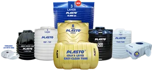 Plasto Water Tank Collection PNG Image