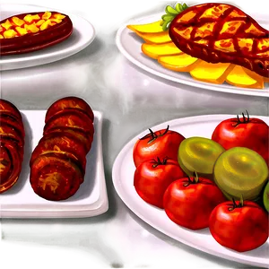 Plate Of Food A PNG Image