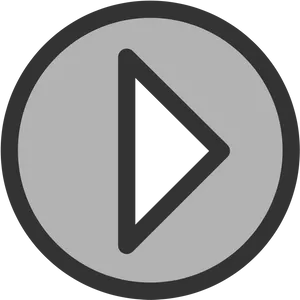 Play Button Icon Gray Background PNG Image