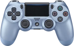 Play Station Dual Shock Controller Silver PNG Image