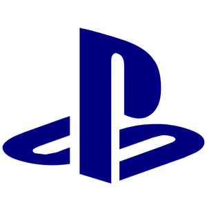 Play Station Icon Blue Background PNG Image