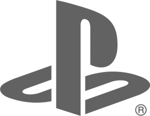 Play Station Logo Blackand White PNG Image