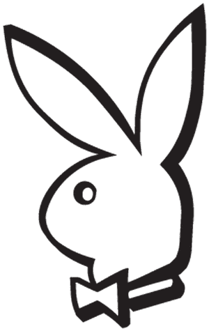 Playboy Playmates Bunny Fiat 500 Decal - Playboy Bunny Logo PNG image with transparent background
