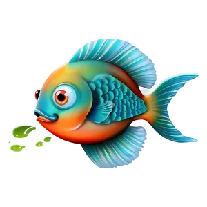 Playful Cute Fish Art Png Llp61 PNG Image