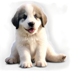 Playful Great Pyrenees Puppy Png Por PNG Image