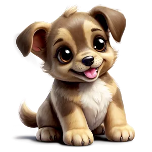 Playful Kawaii Puppy Art Png Lun88 PNG Image