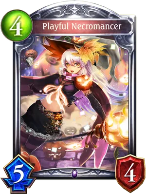 Playful_ Necromancer_ Card_ Art PNG Image