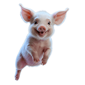 Playful Piglet PNG hyd PNG image with transparent background