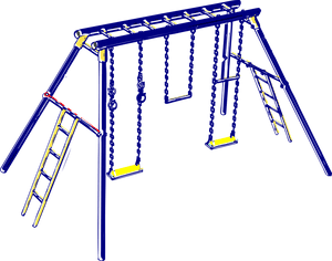 Swing, Playground, Ladders, Balance, Park, Kids - Playground Clip Art, HD Png Download PNG image with transparent background