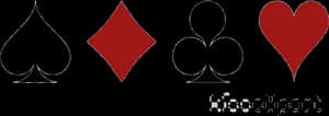 Playing Card Suits Black Red PNG with transparent background