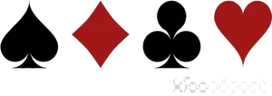 Playing Card Suits Black Red PNG Image