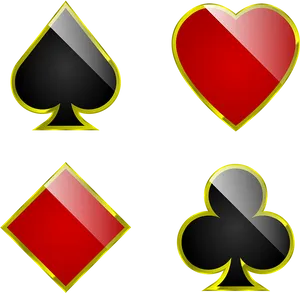 Playing Card Suits Vector Illustration PNG Image