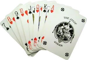 Playing Cards Spreadwith Joker PNG Image