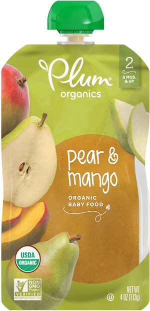 Plum Organic Pear Mango, HD Png Download PNG image with transparent background