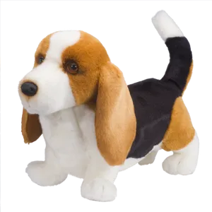 Plush Basset Hound Toy PNG Image