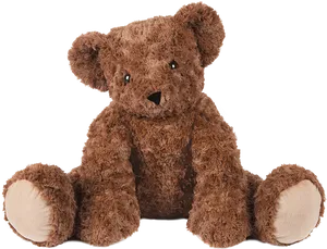 Plush Brown Teddy Bear Black Background PNG Image