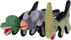 Plush Dinosaur Toys Collection PNG Image