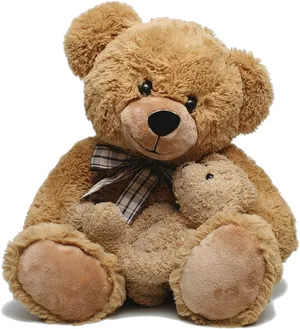 Plush Teddy Bears Together PNG Image