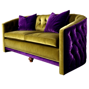 Plush Velvet Sofa PNG 06252024 PNG