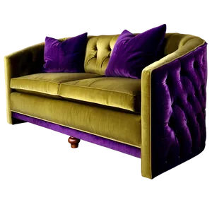 Plush Velvet Sofa Png 06252024 PNG Image