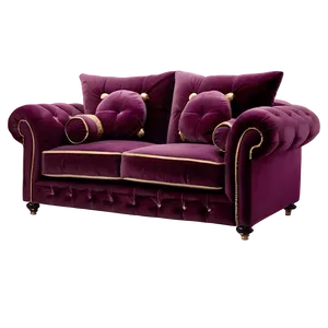 Plush Velvet Sofa Png 40 PNG Image