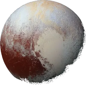 Pluto Detailed Surface View PNG Image